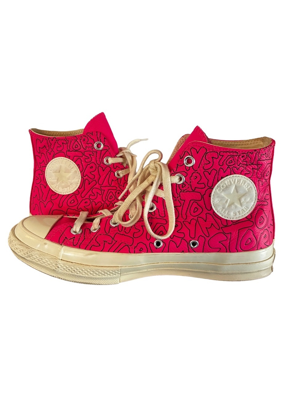 Converse Chuck 70 “My Story” Pink Leather High Tops Men 8.5 Women 10.5